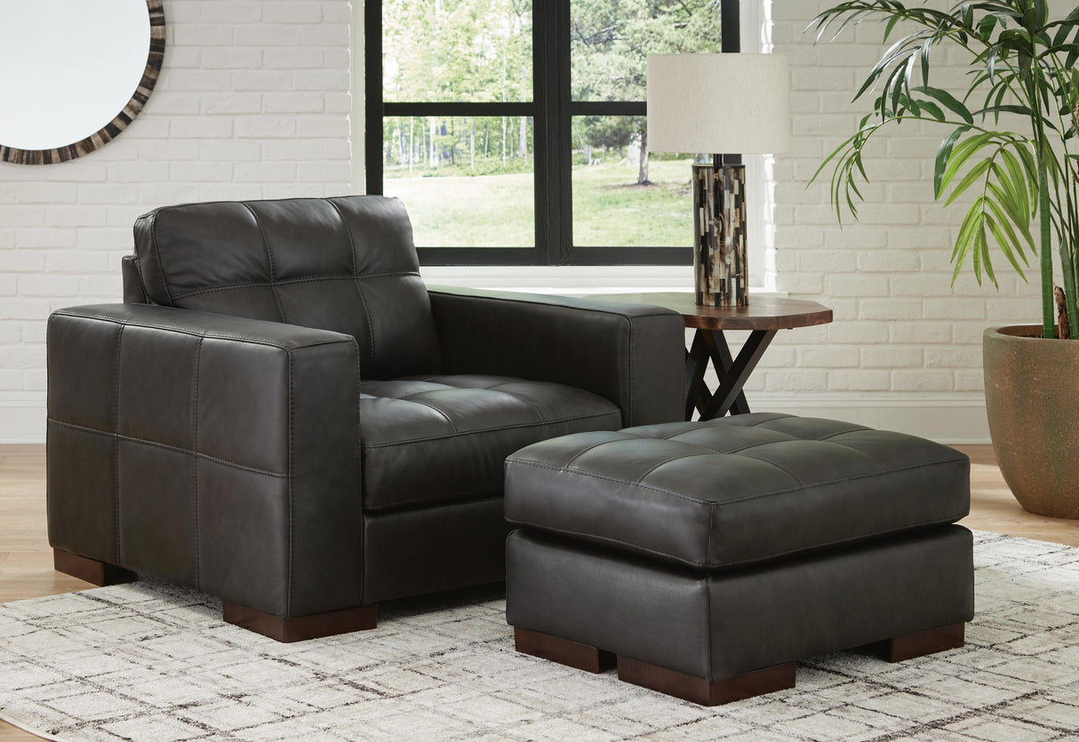 Luigi Oversized Chair and Ottoman - 56506U2