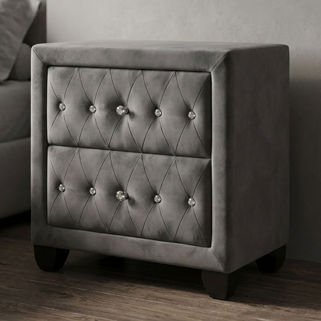 Sophia - 2 Drawer Nightstand - Gray