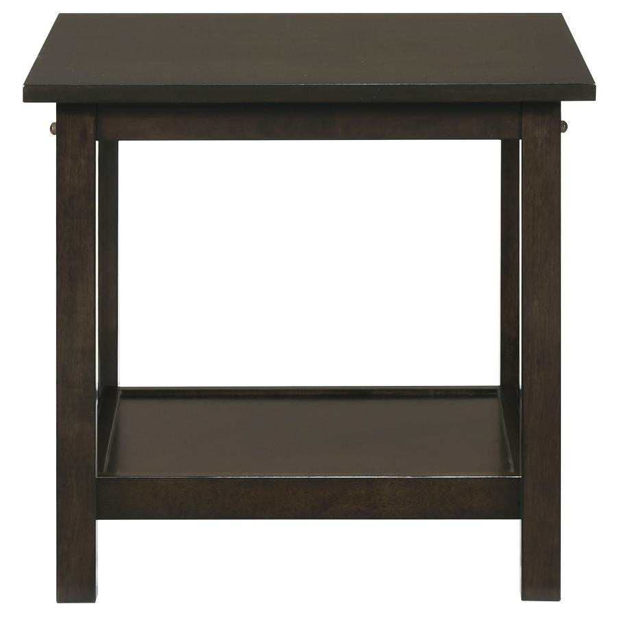 Rachelle 3-piece Rectangular Coffee Table Set Deep Merlot - 5909