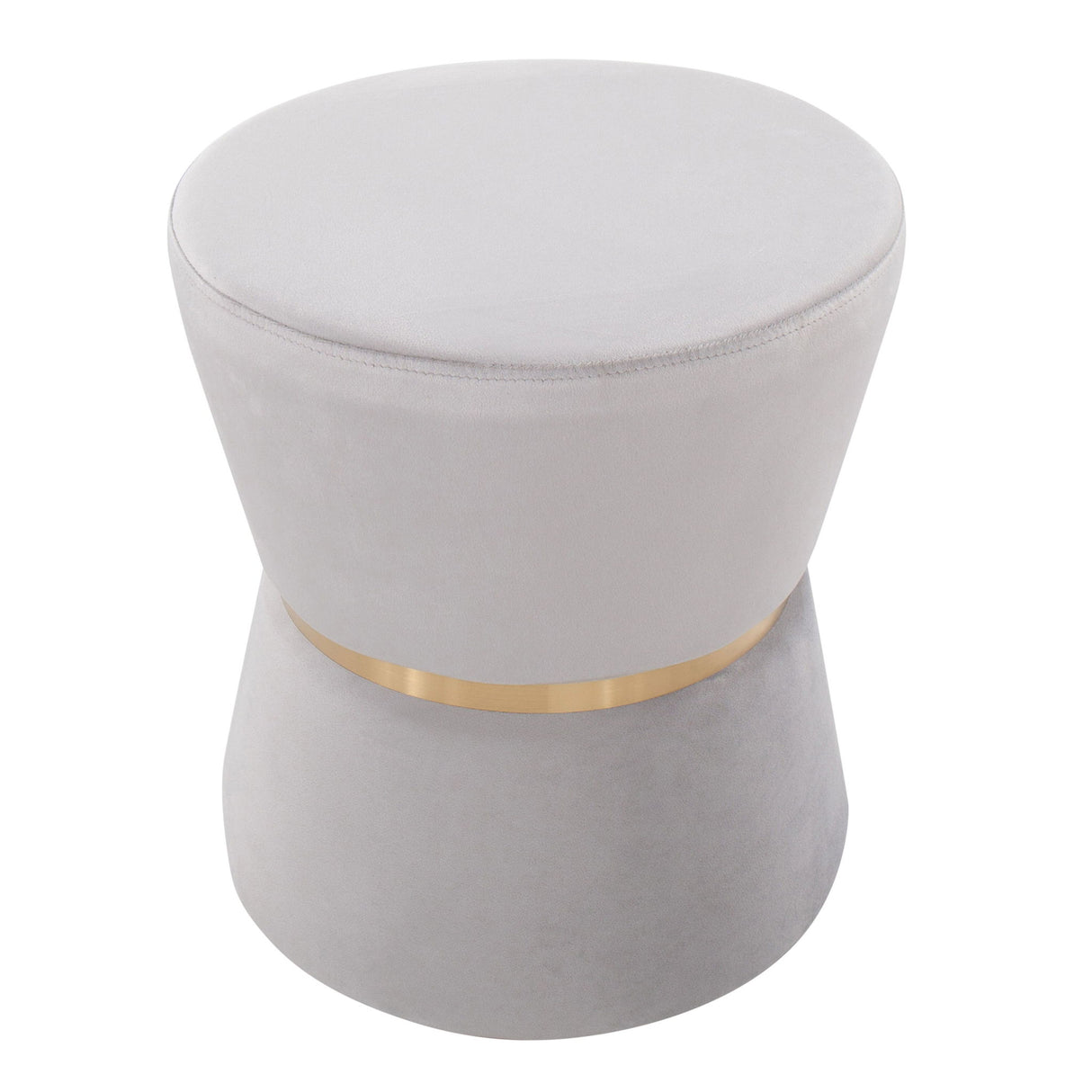Gemma - Contemporary / Glam Ottoman - Silver