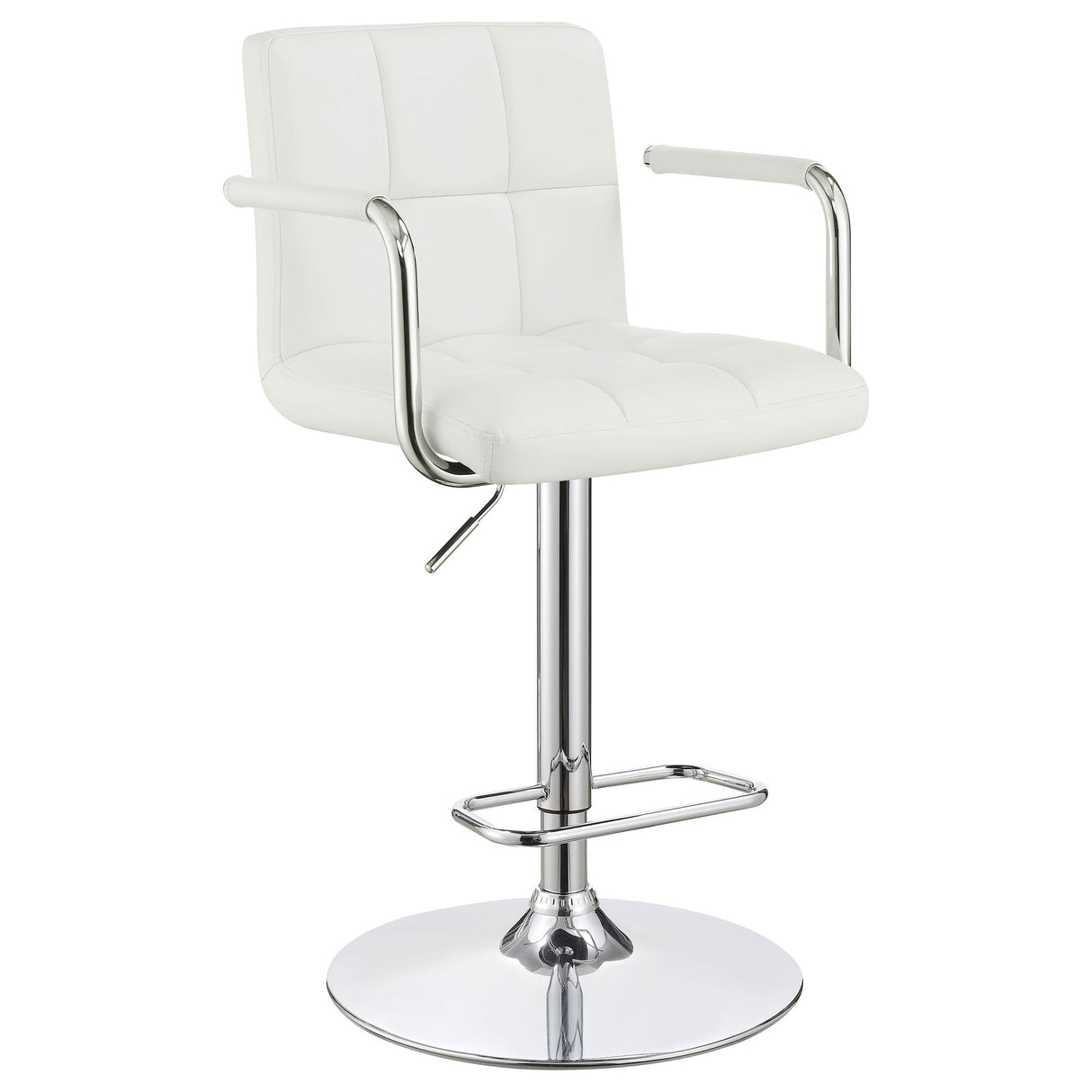 Letitia - Adjustable Height Bar Stool - White