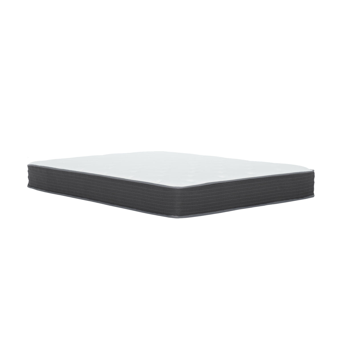 8" Pocket Spring Hybrid Bed In A Box Mattress, Soft Gel Memory Foam - Gray / White - Full