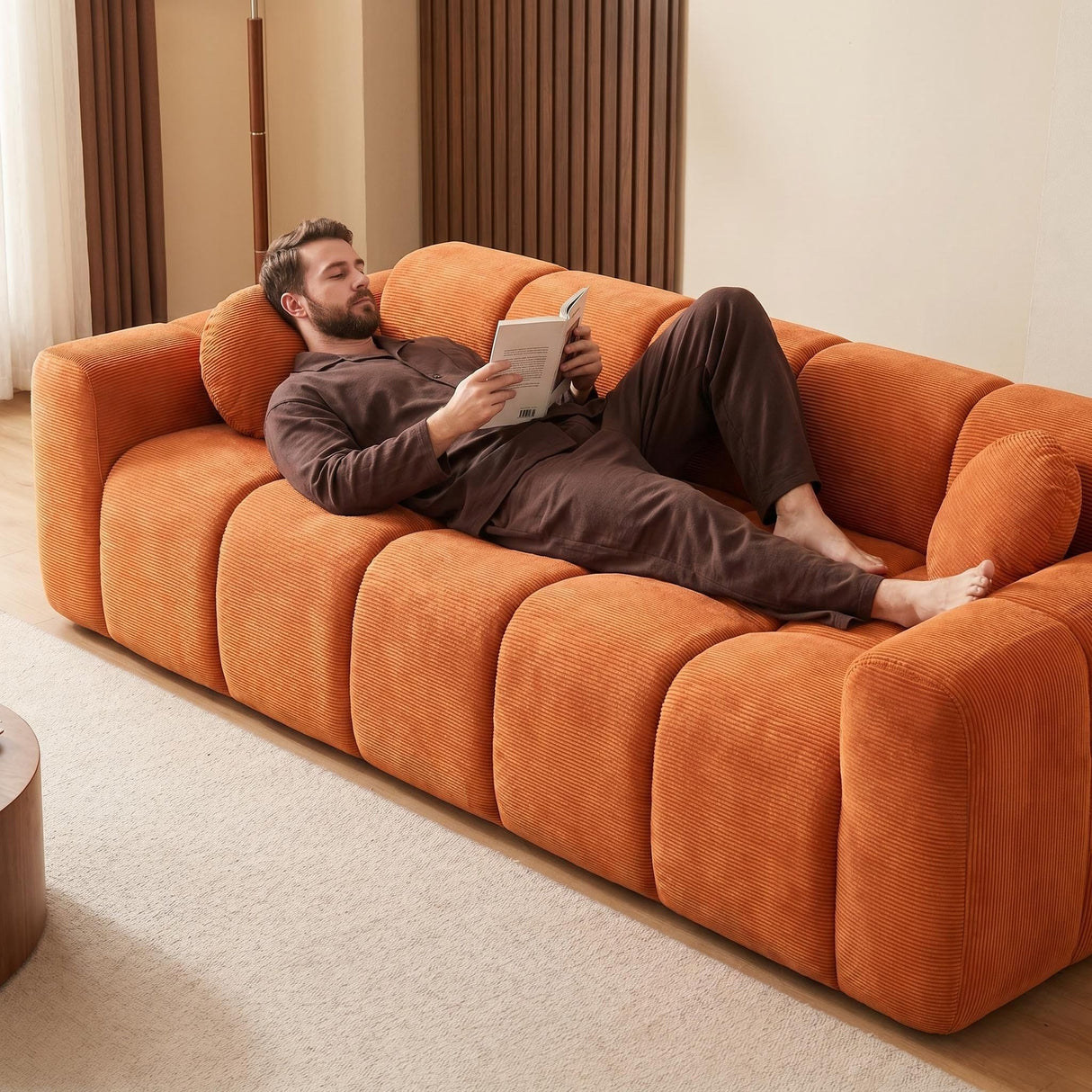 Extra Large Compression Sofa, Cloud Puff Couch For Living Room