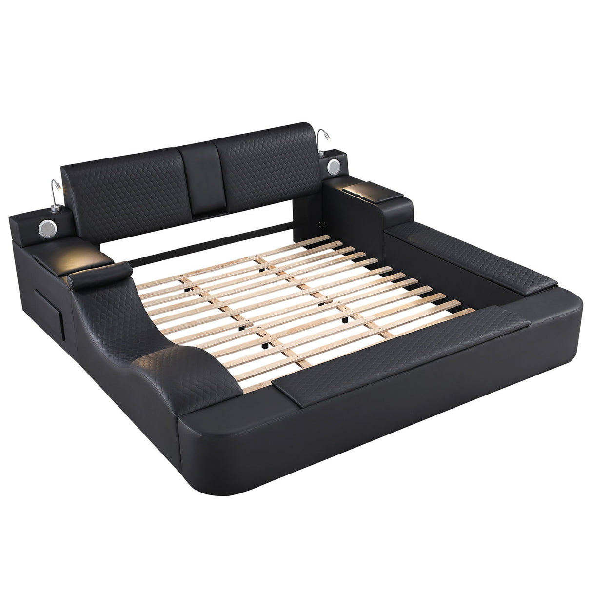 Zoya - Smart Multifunctional Bed, Built In Bluetooth Speakers, USB Charging
