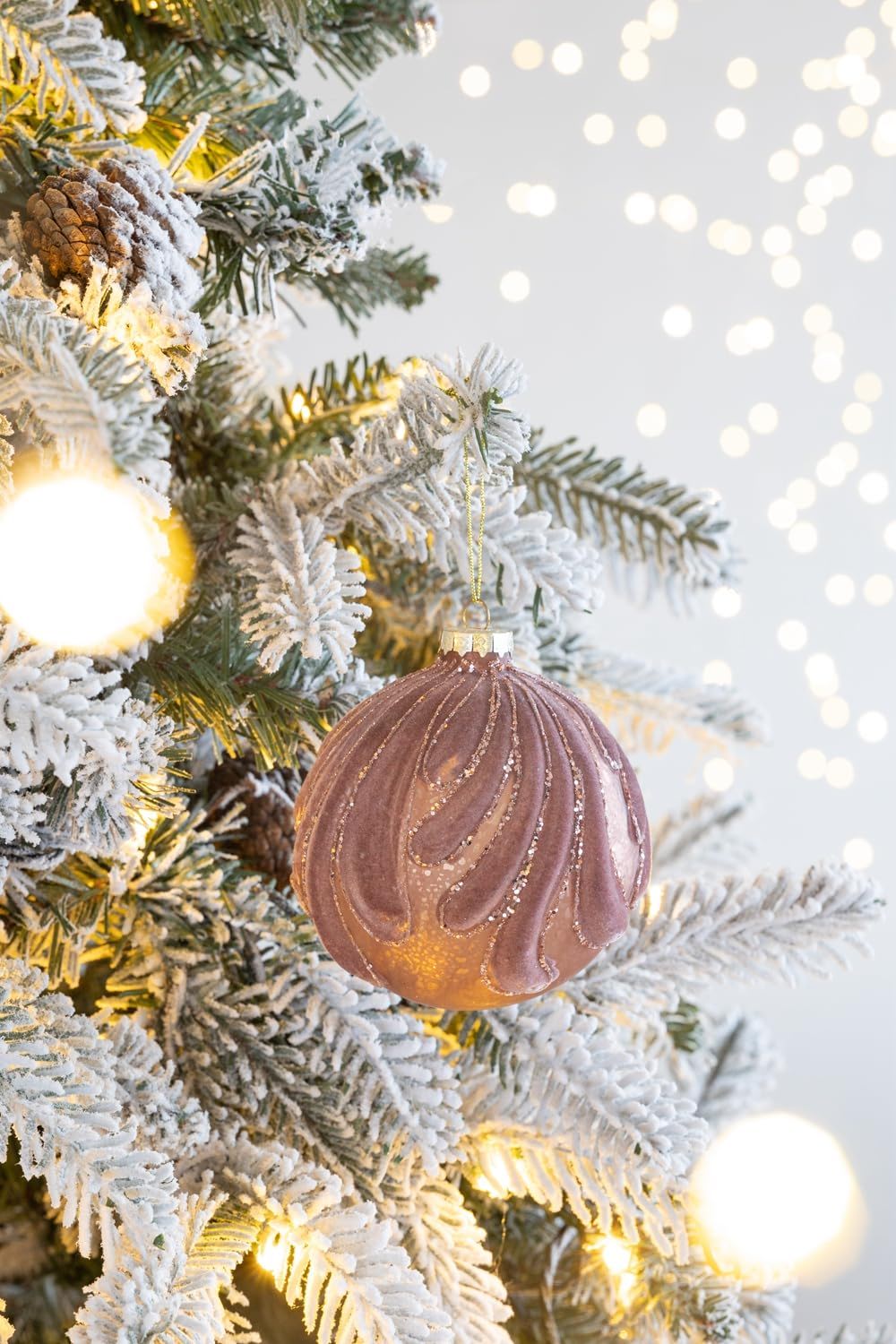 Decorative Hanging Ball Christmas Tree Ornaments For Holiday Party Decorations (Set of 6)