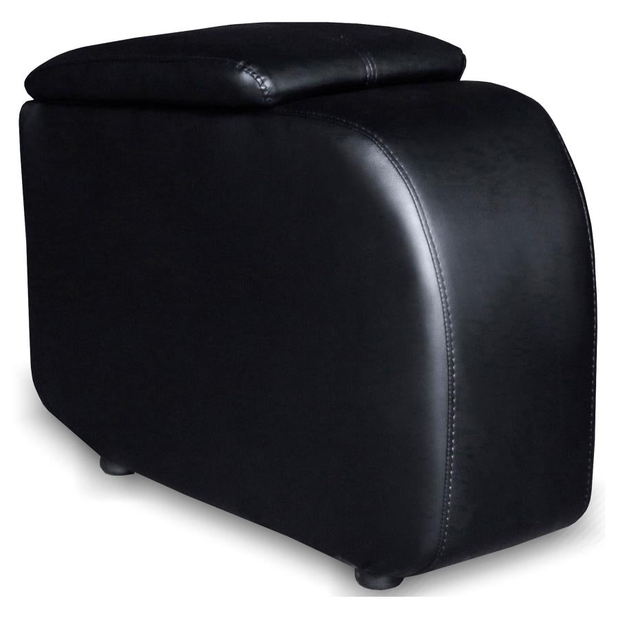 Cyrus Upholstered Home Theater Storage Wedge Console Black - 600002