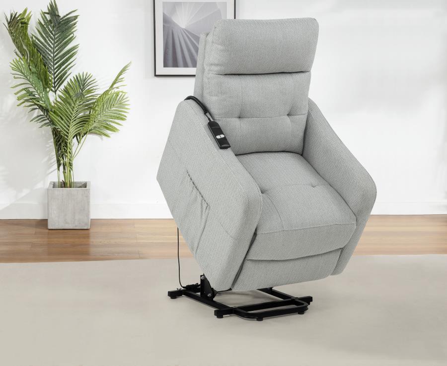 Dayes Upholstered Power Lift Recliner Chair Light Grey - 600130P