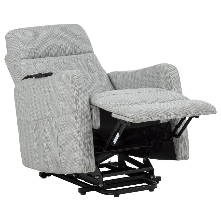 Dayes Upholstered Power Lift Recliner Chair Light Grey - 600130P