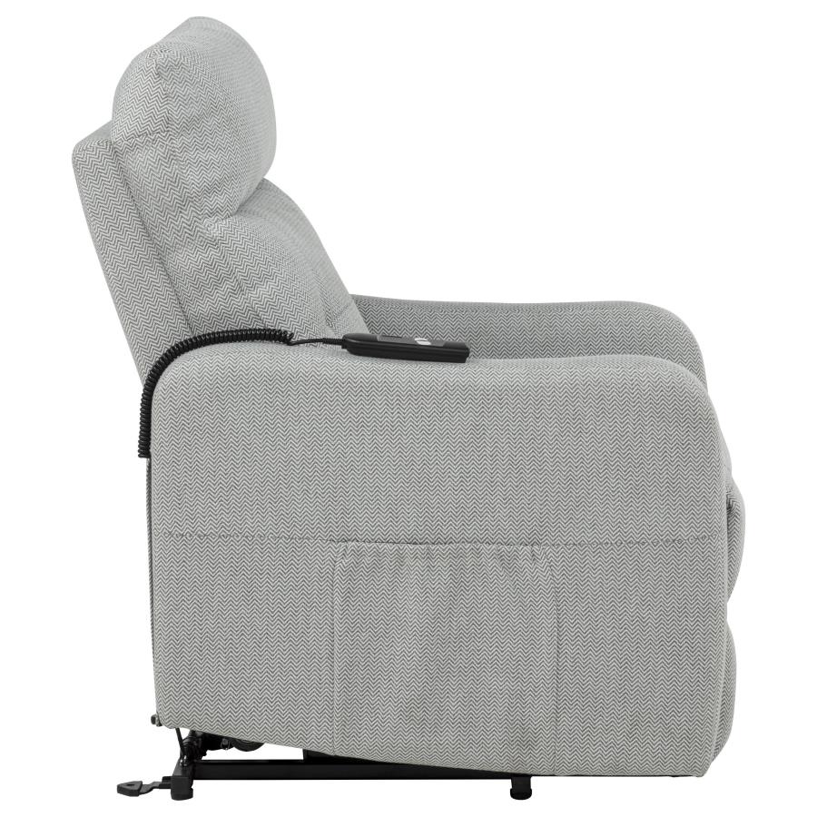 Dayes Upholstered Power Lift Recliner Chair Light Grey - 600130P