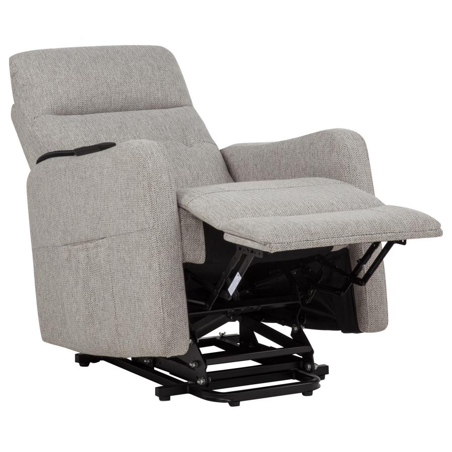 Dayes Upholstered Power Lift Recliner Chair Taupe - 600131P