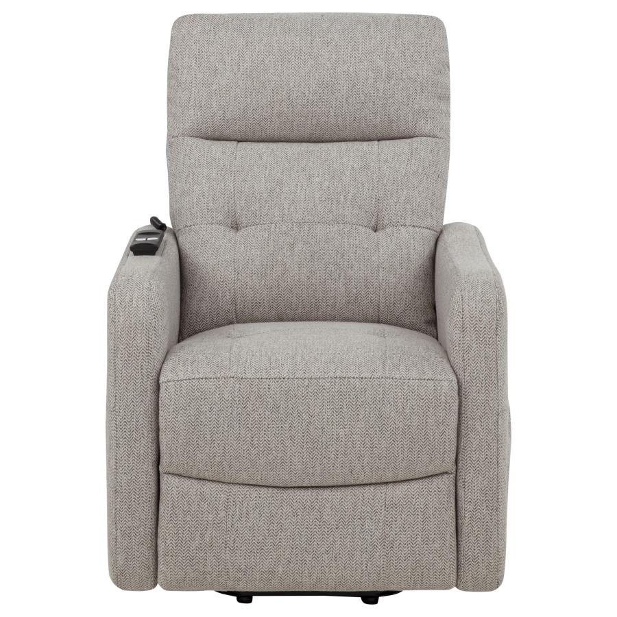 Dayes Upholstered Power Lift Recliner Chair Taupe - 600131P