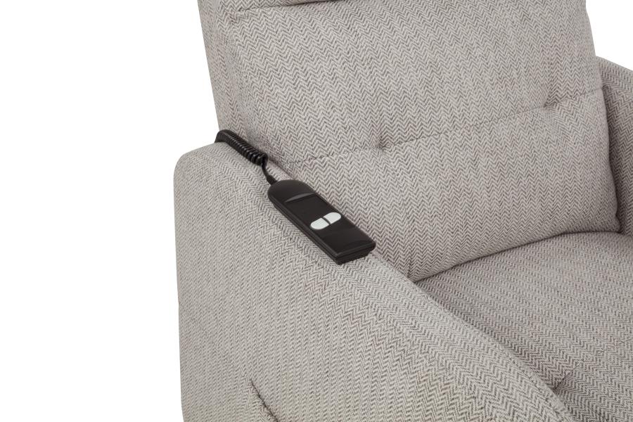 Dayes Upholstered Power Lift Recliner Chair Taupe - 600131P