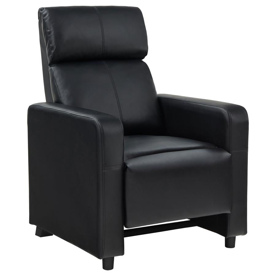 Toohey Upholstered Tufted Recliner Living Room Set Black - 600181-S4A