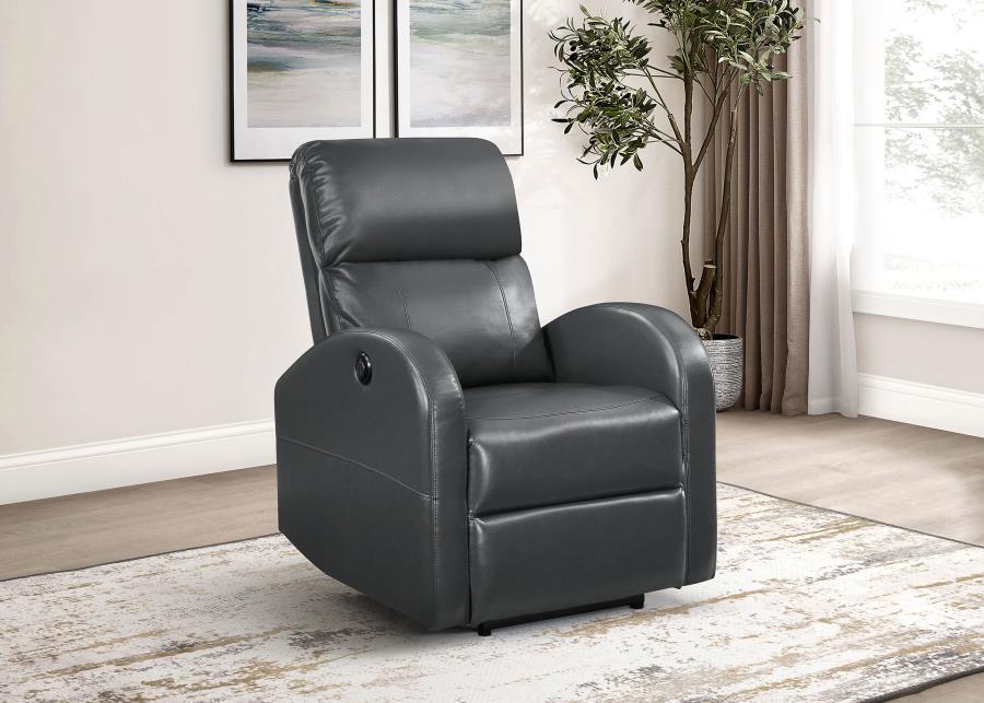 Grant Upholstered Power Recliner Chair Grey - 601499P