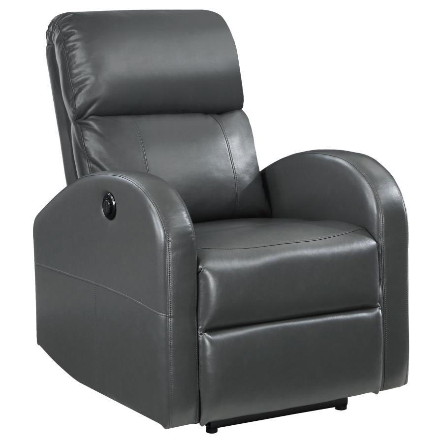 Grant Upholstered Power Recliner Chair Grey - 601499P