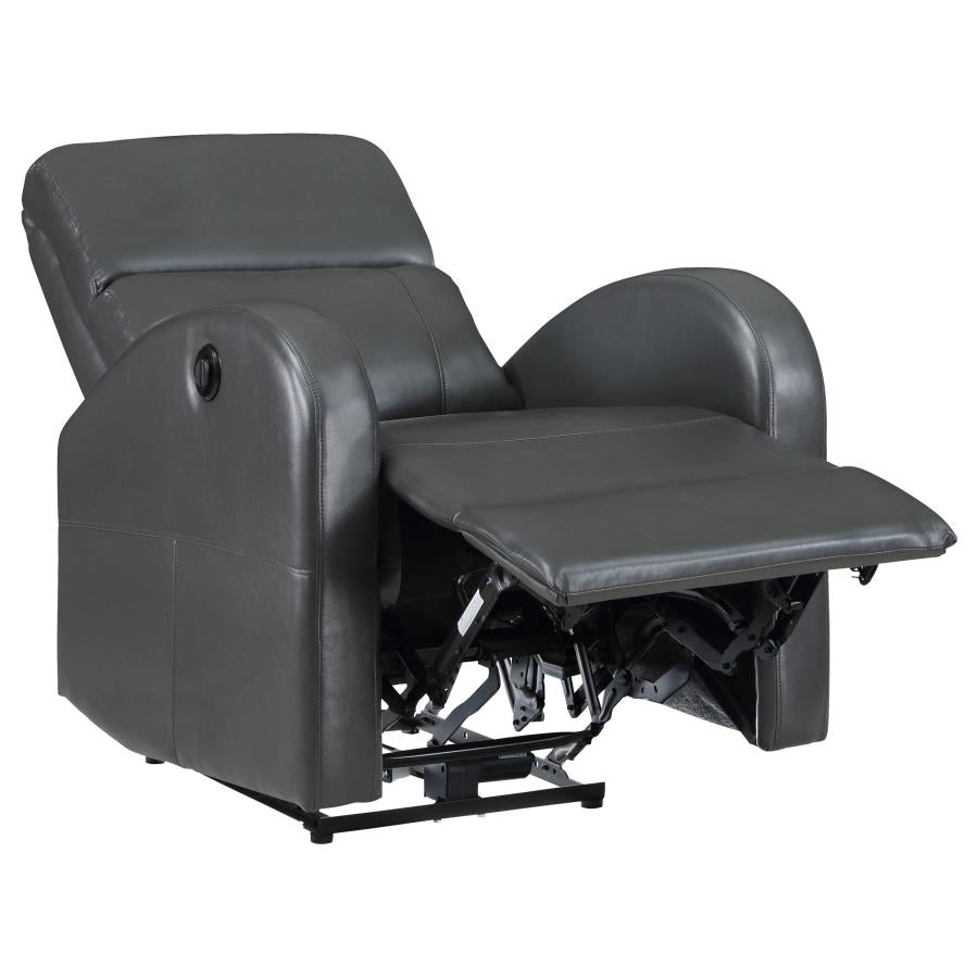 Grant Upholstered Power Recliner Chair Grey - 601499P