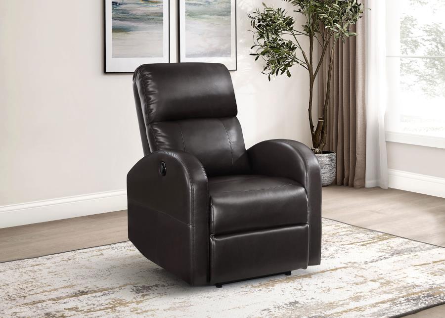 Grant Upholstered Power Recliner Chair Brown - 601500P