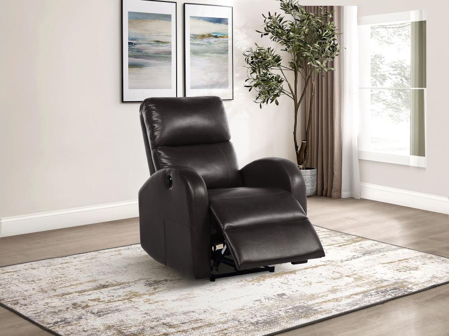 Grant Upholstered Power Recliner Chair Brown - 601500P