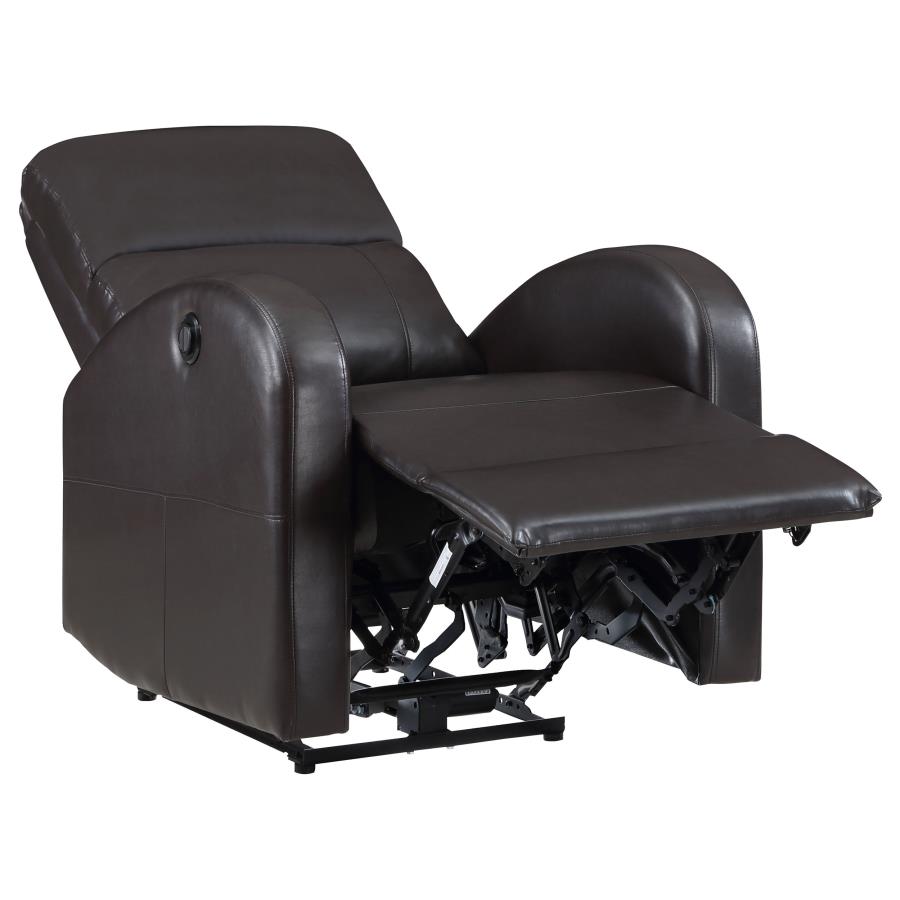 Grant Upholstered Power Recliner Chair Brown - 601500P