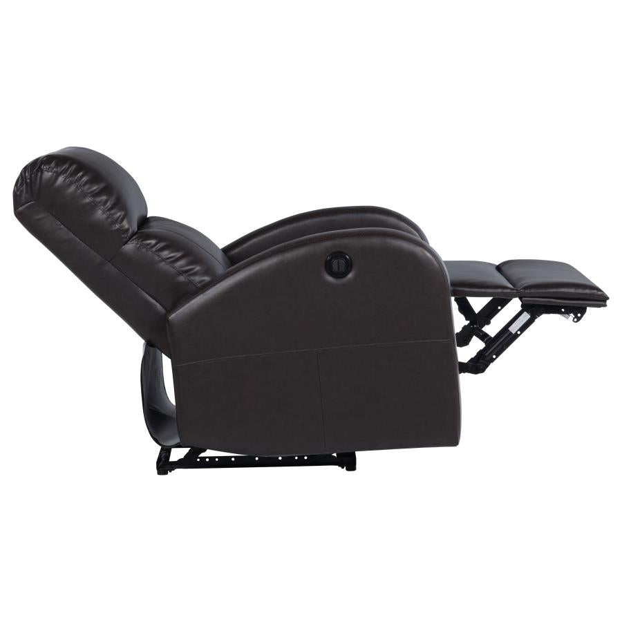 Grant Upholstered Power Recliner Chair Brown - 601500P
