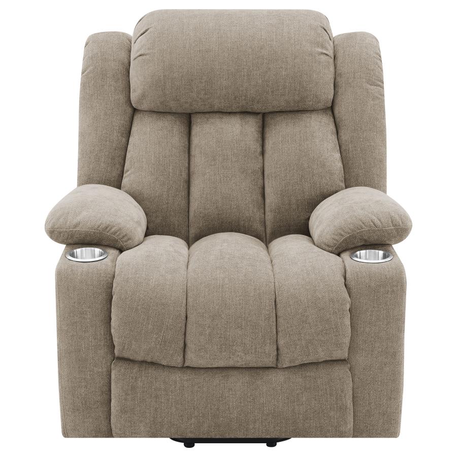 Houston Upholstered Power Lift Recliner Chair Camel - 602274P