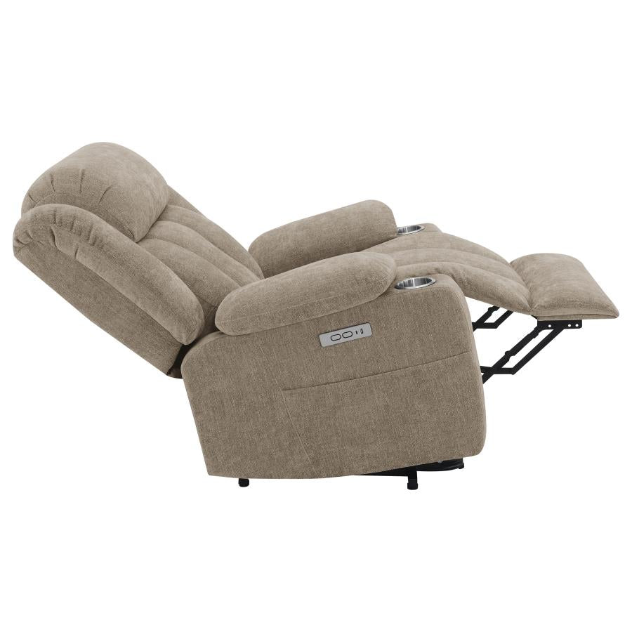 Houston Upholstered Power Lift Recliner Chair Camel - 602274P