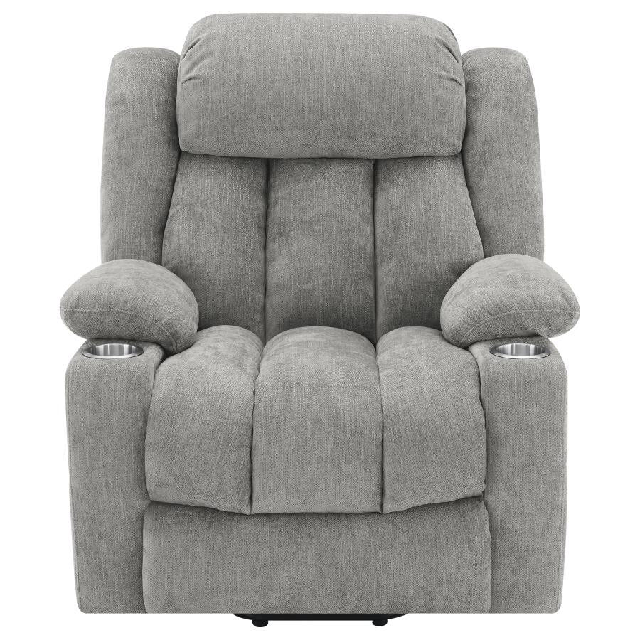 Houston Upholstered Power Lift Recliner Grey - 602284P