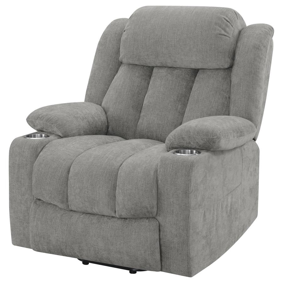 Houston Upholstered Power Lift Recliner Grey - 602284P