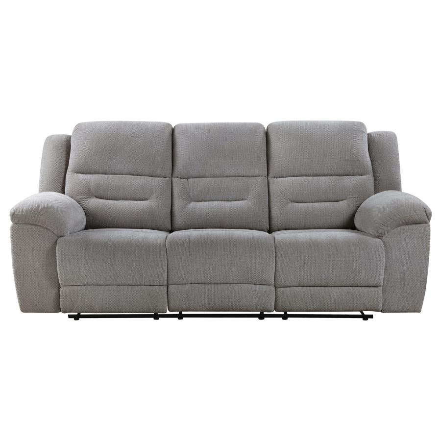 Gilson Chenille Upholstered Reclining Sofa Grey - 602551