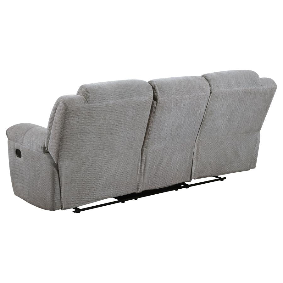 Gilson Chenille Upholstered Reclining Sofa Grey - 602551