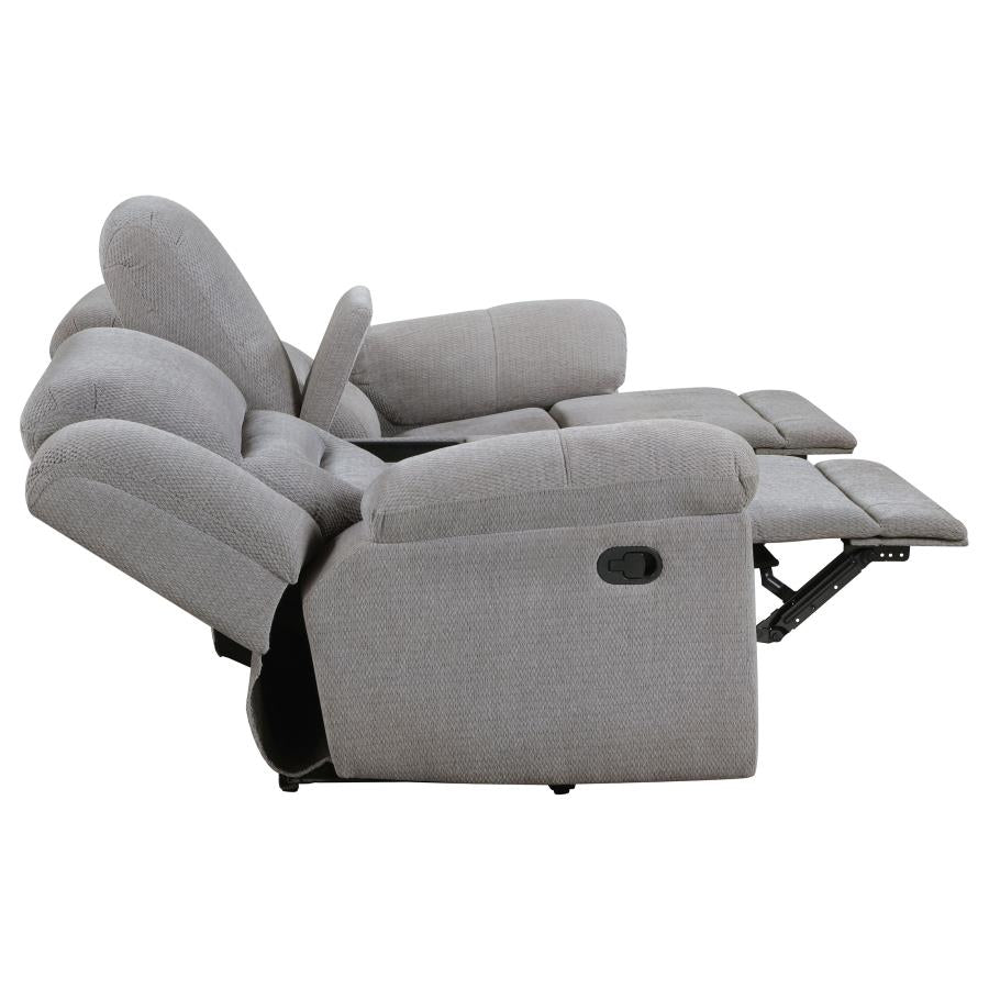 Gilson Chenille Upholstered Reclining Loveseat Grey - 602552