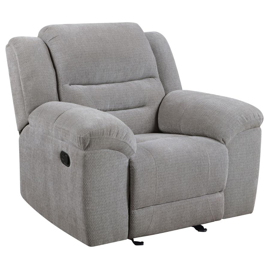 Gilson Chenille Upholstered Glider Recliner Chair Grey - 602553