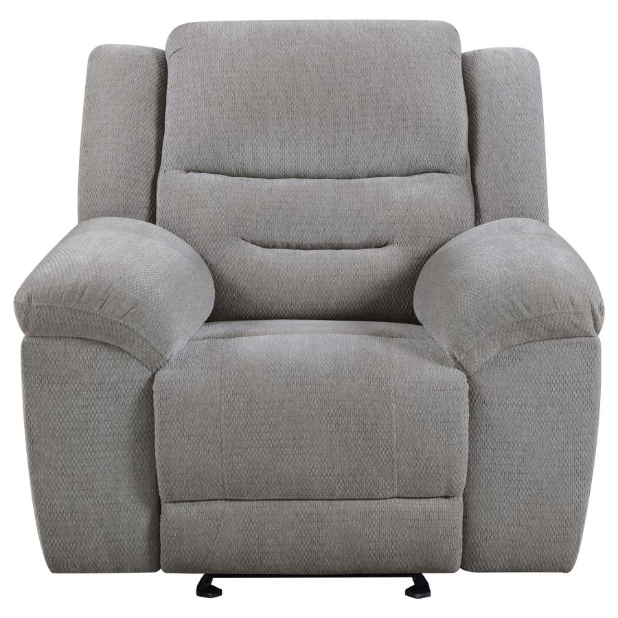 Gilson Chenille Upholstered Glider Recliner Chair Grey - 602553