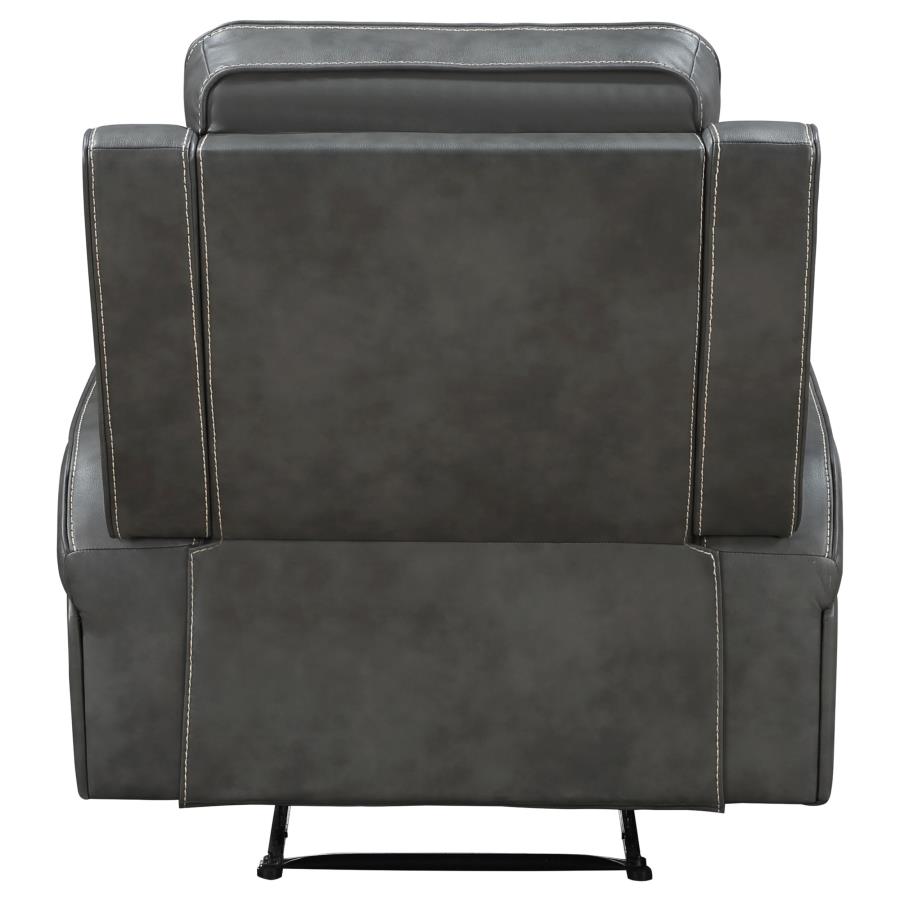 Raelynn Upholstered Track Arm Recliner Grey - 603193