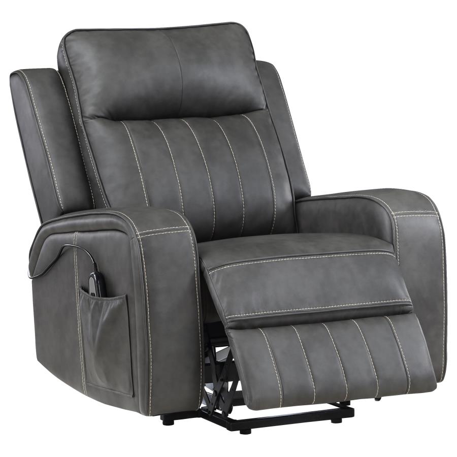Raelynn Upholstered Power Lift Recliner Chair Grey - 603194P