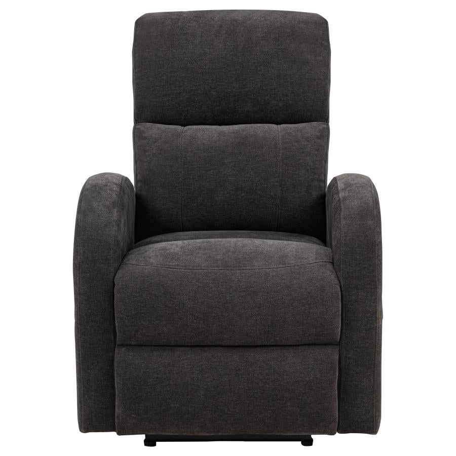 Grant Fabric Upholstered Power Recliner Chair Charcoal Grey - 603293P