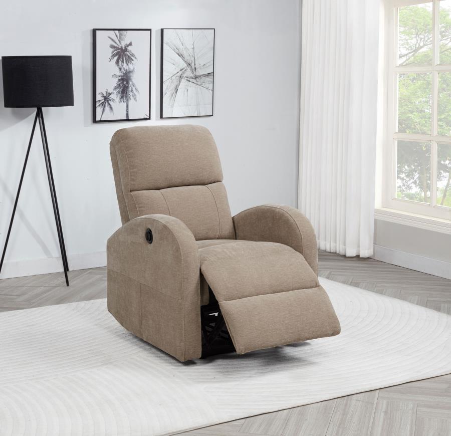 Grant Fabric Upholstered Power Recliner Chair Camel - 603303P