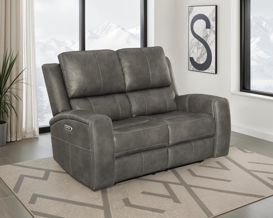 Brickston Triple Power Reclining Loveseat Charcoal - 603432PPP