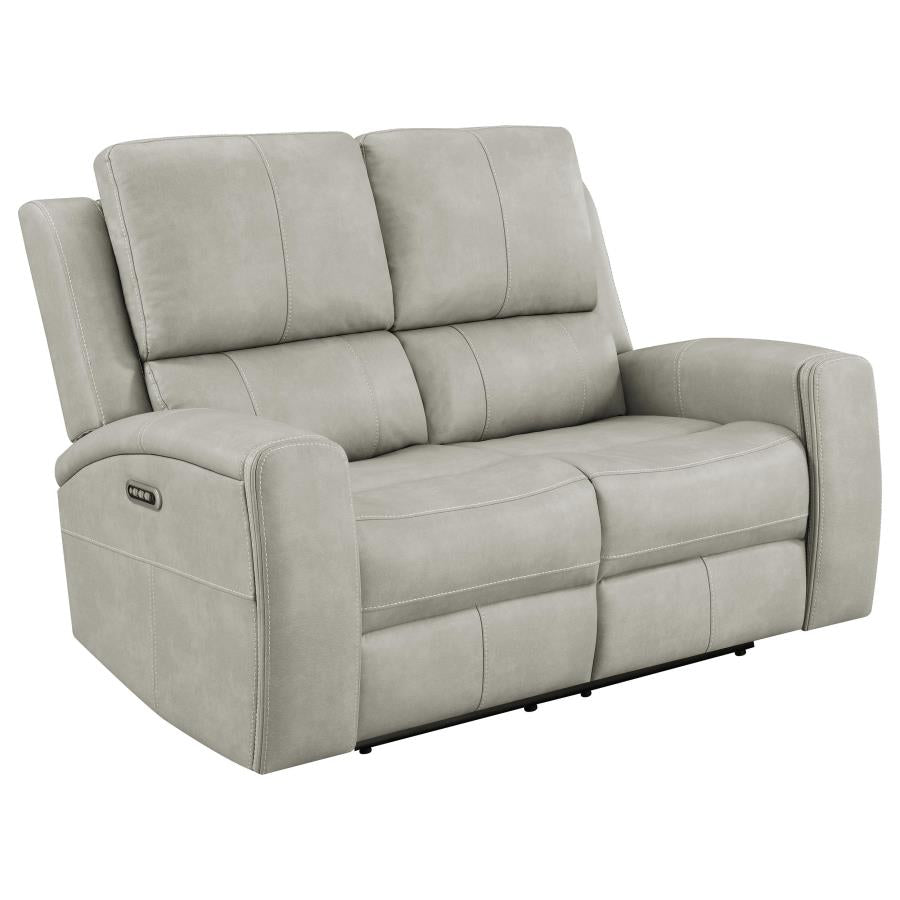 Brickston 3-piece Triple Power Reclining Sofa Set Grey - 603434PPP-S3