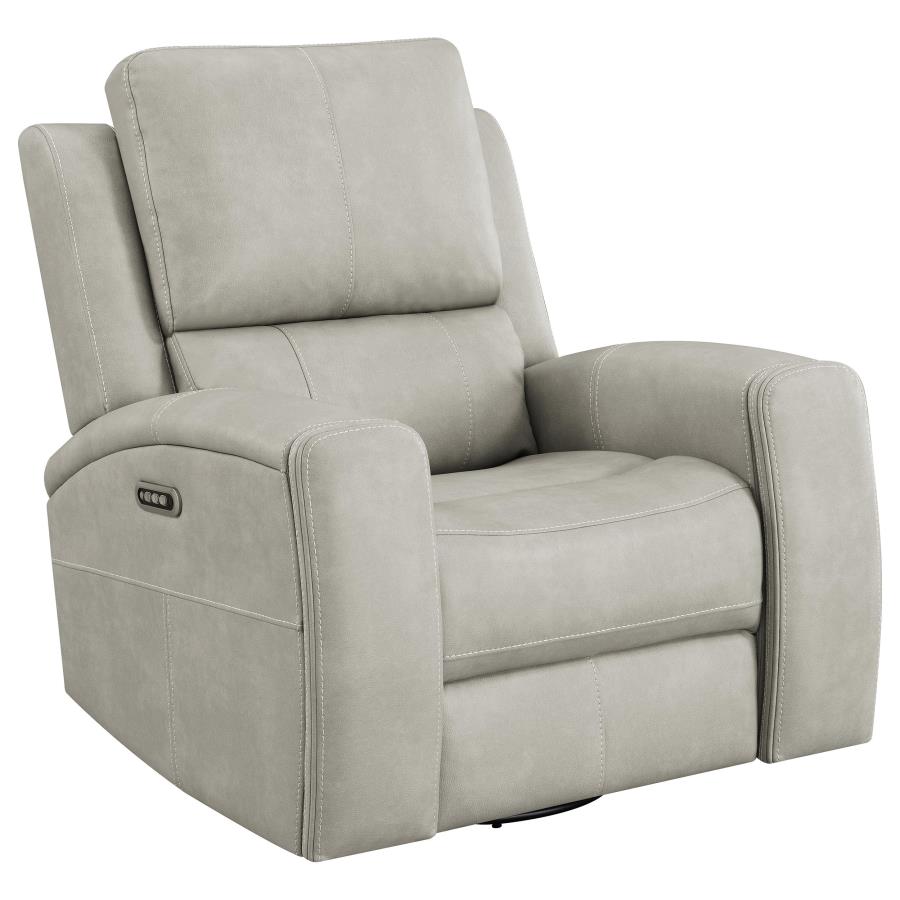 Brickston 3-piece Triple Power Reclining Sofa Set Grey - 603434PPP-S3