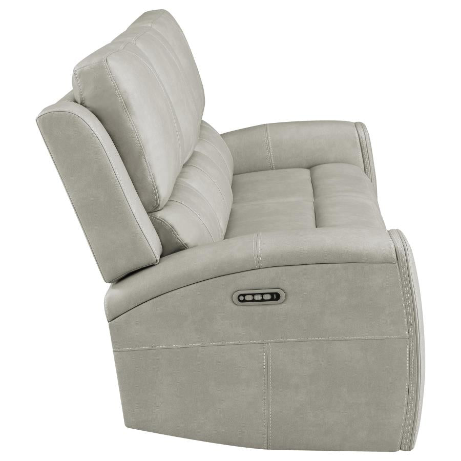 Brickston Triple Power Reclining Sofa Grey - 603434PPP