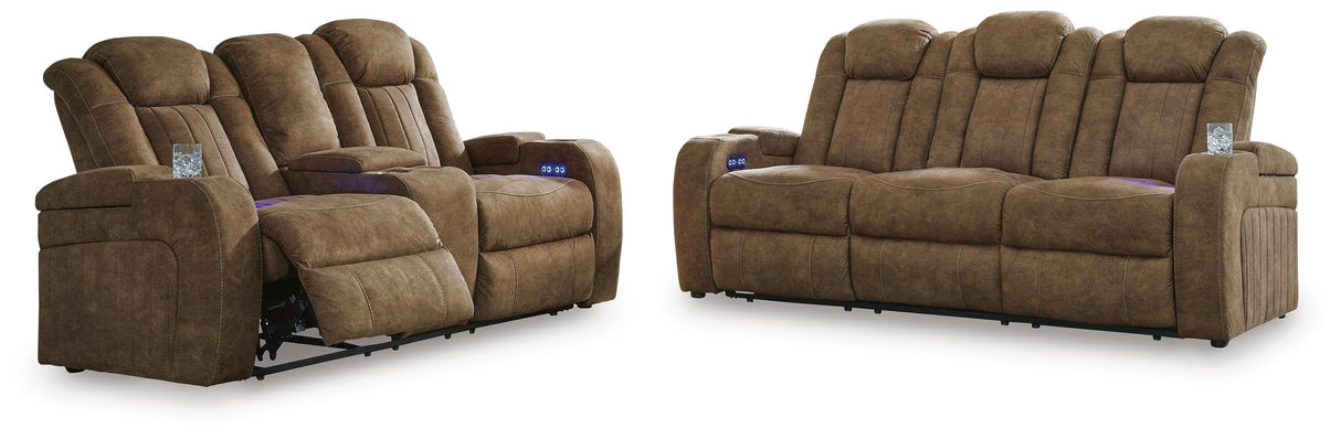 Wolfridge Power Reclining Sofa and Loveseat - 60703U1