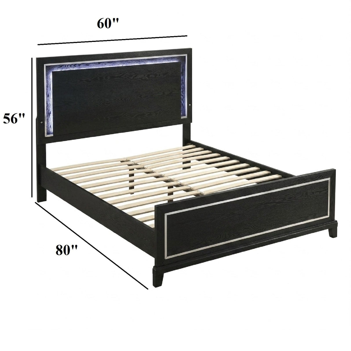 Modern Bed With Built In LED Light
