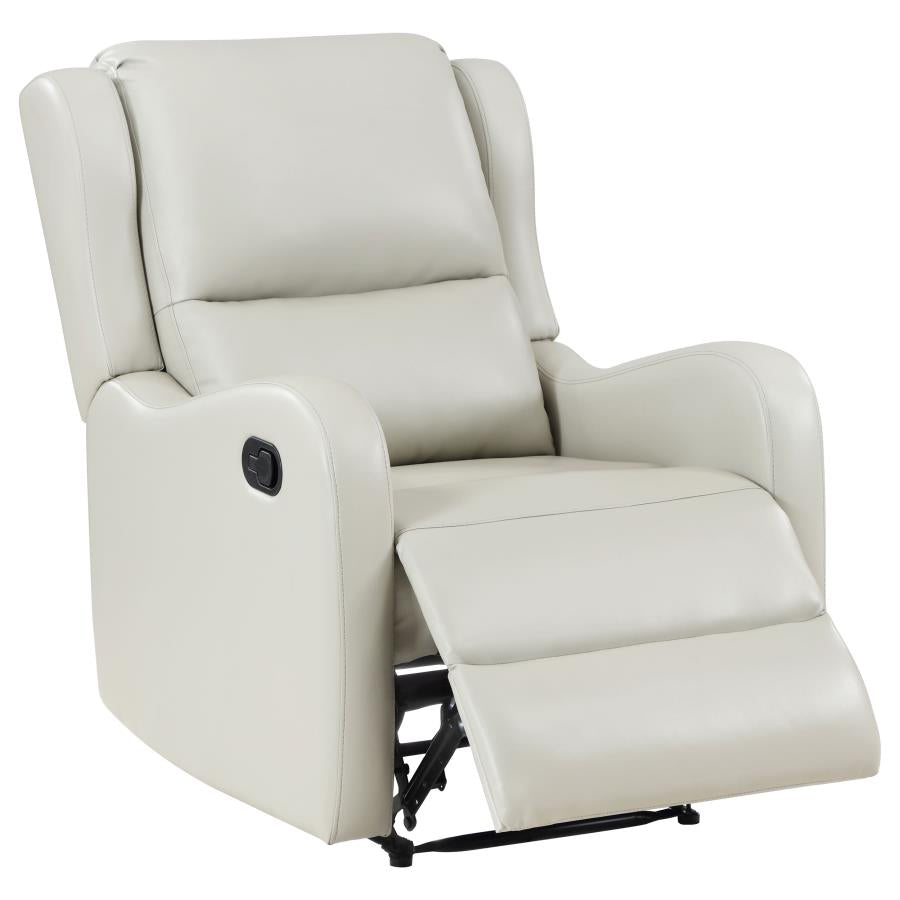 Kelsey Upholstered English Arm Recliner Chair Ivory - 609373