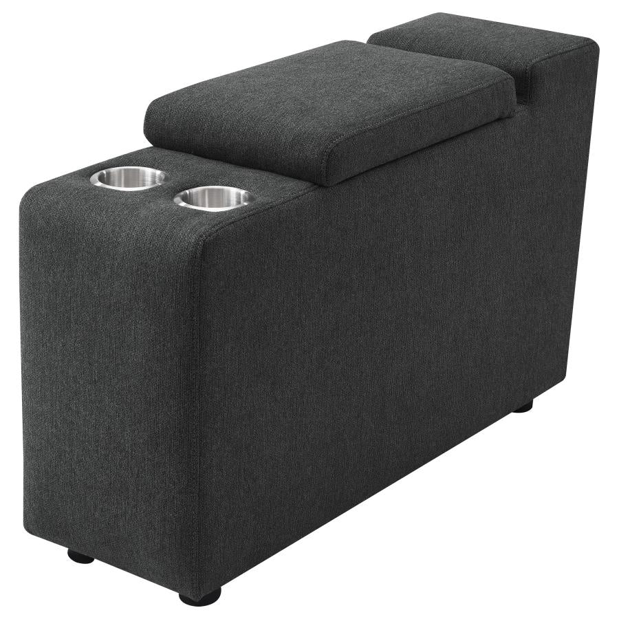 Collins Upholstered Modular Storage Console Dark Grey - 609530CON