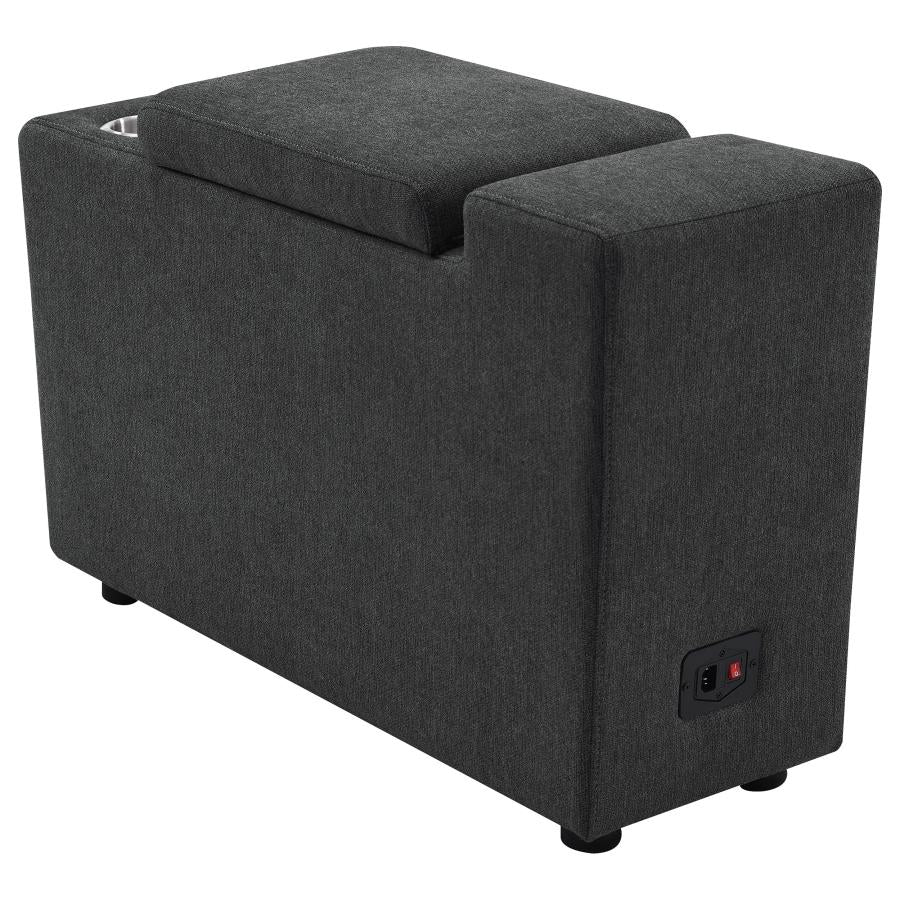 Collins Upholstered Modular Storage Console Dark Grey - 609530CON