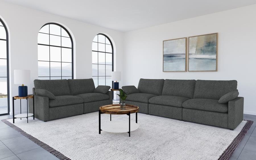 Collins Modular Power Loveseat Dark Grey - 609532P