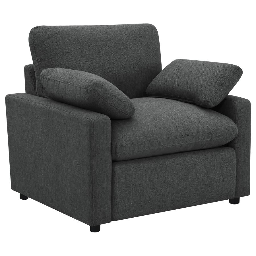 Collins Upholstered Power Recliner Chair Dark Grey - 609533P