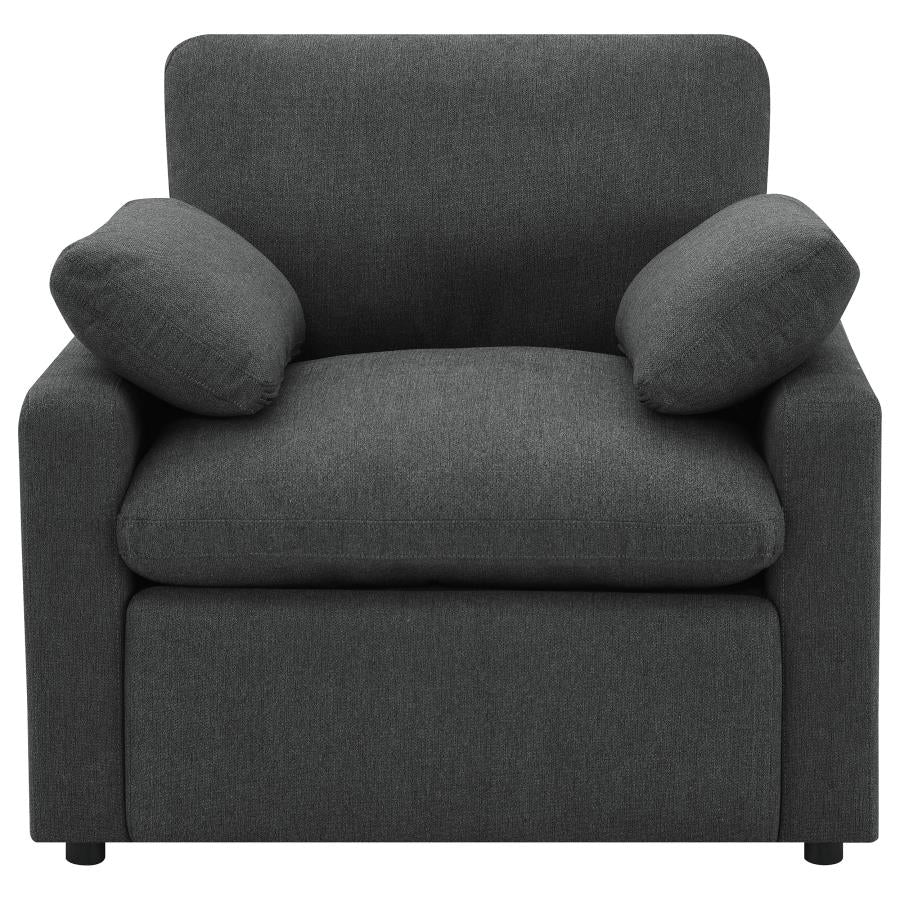 Collins Upholstered Power Recliner Chair Dark Grey - 609533P