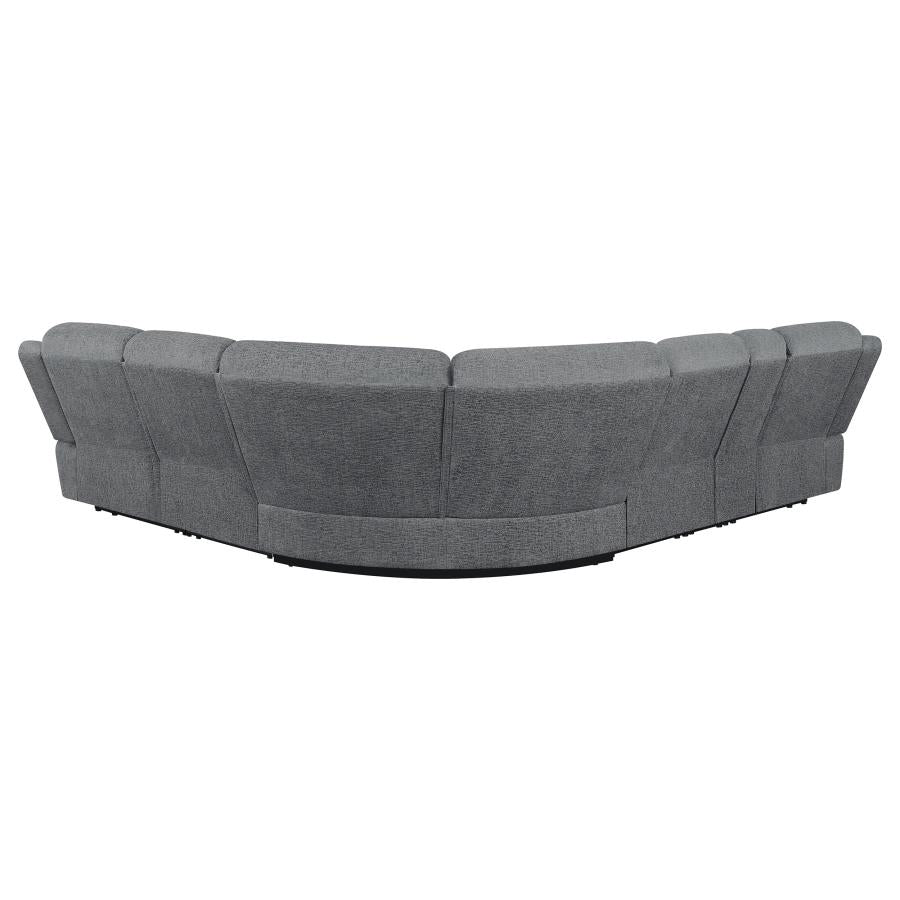 Bahrain 6-piece Modular Reclining Sectional Sofa Charcoal - 609540